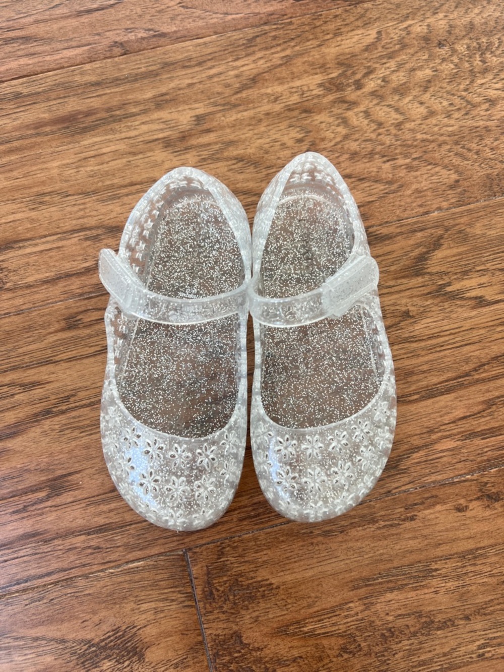 Old Navy clear glitter jellies size 7